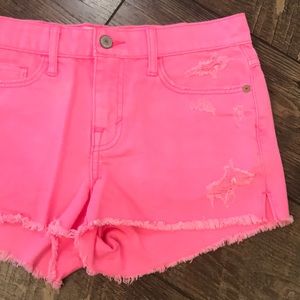 neon high waisted shorts